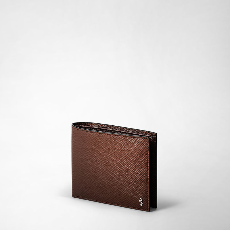 Serapian 8-card billfold wallet in evoluzione leather burgundy Flash Sale