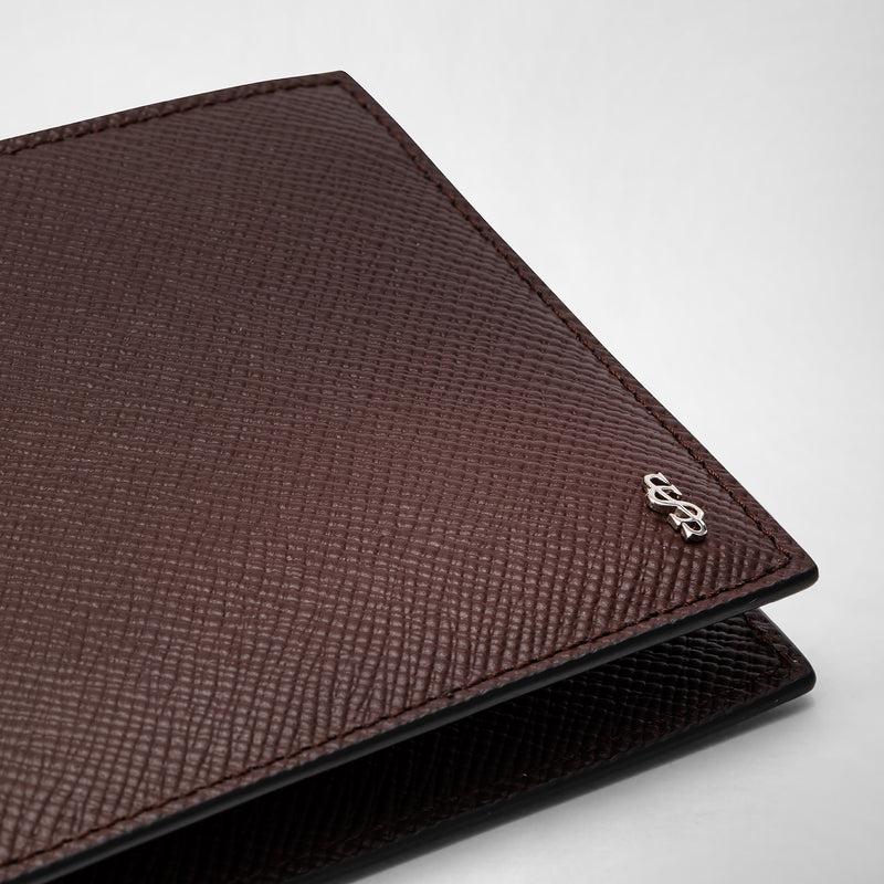 Serapian 8-card billfold wallet in evoluzione leather burgundy Flash Sale
