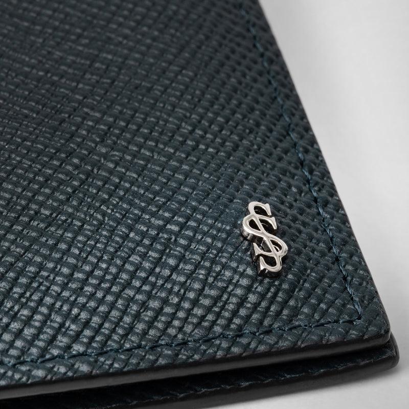 Serapian Portafoglio 8 carte pelle evoluzione blu navy Fornitura limitata