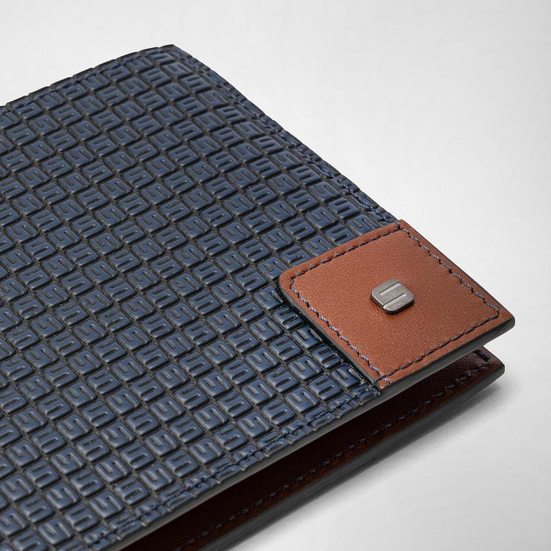 Serapian 8-card billfold wallet in stepan ocean blue-cuoio Black Friday