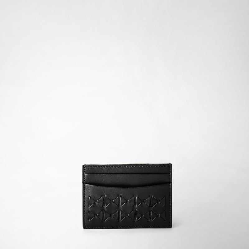 Serapian 4-card holder in mosaico black Offerta per la Festa della Mamma