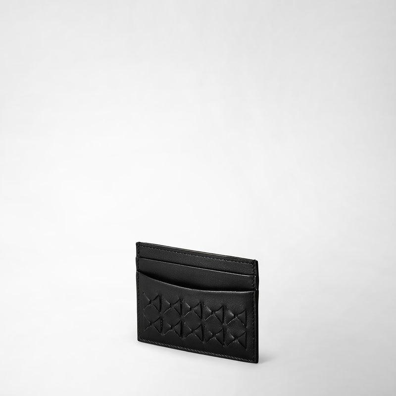 Serapian 4-card holder in mosaico black Offerta per la Festa della Mamma