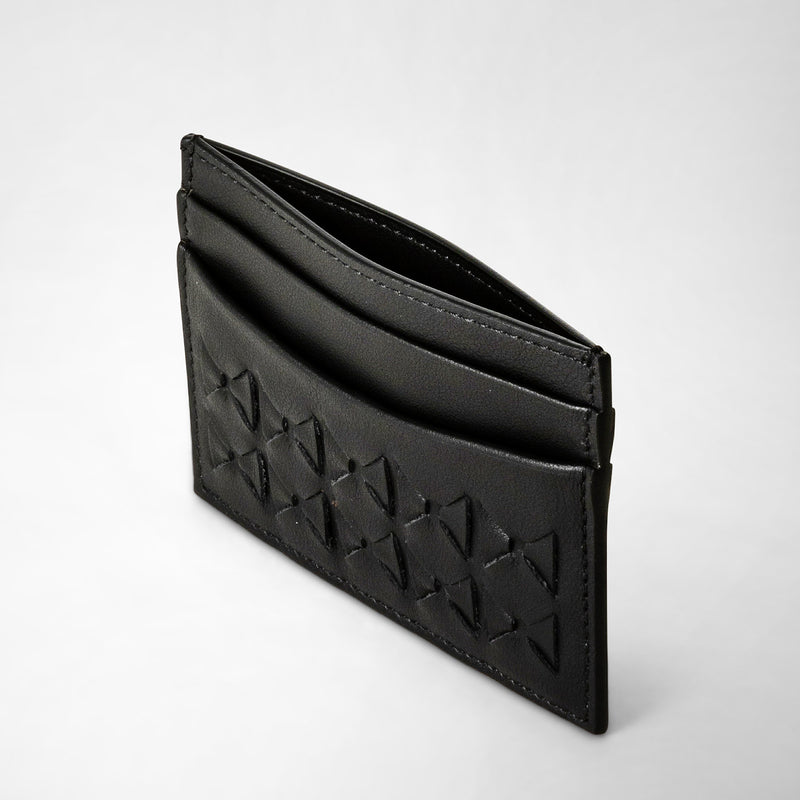 Serapian 4-card holder in mosaico black Offerta per la Festa della Mamma
