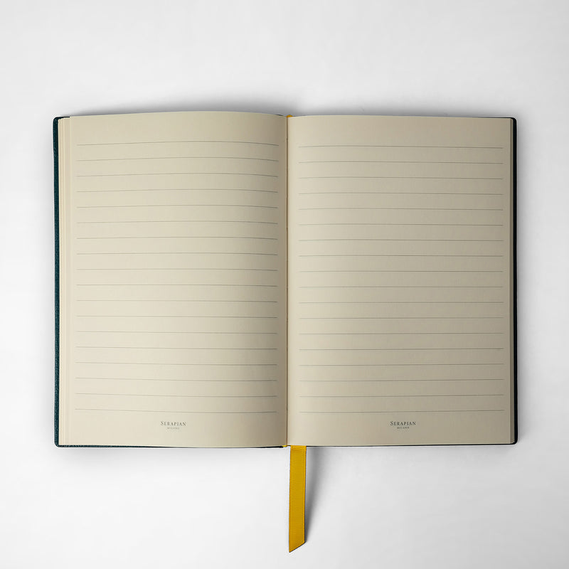 Serapian Notebook in cachemire leather moss green Offerta San Valentino