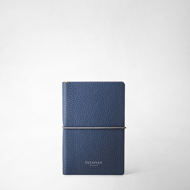 Serapian Notebook in cachemire leather avio blue Latest fashion
