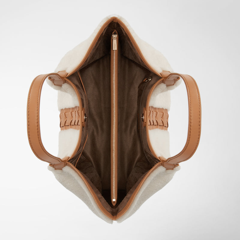 Serapian TOTE BAG SECRET IN SHEARLING Offerta temporanea