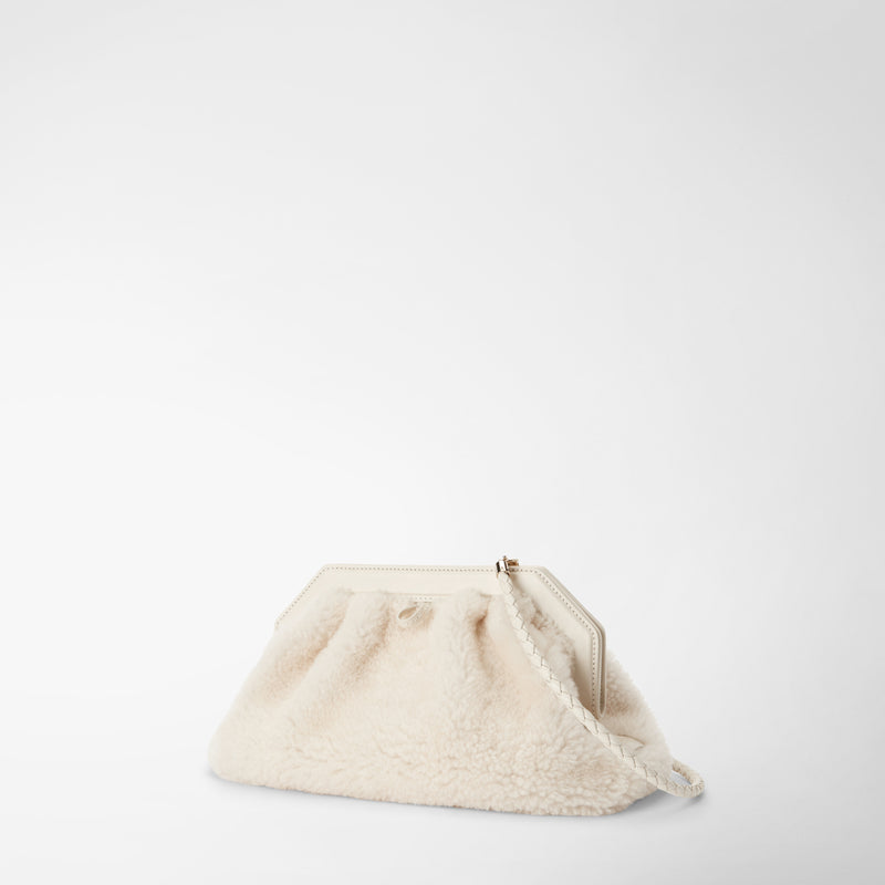 Serapian CLUTCH SECRET IN SHEARLING Lightning offer