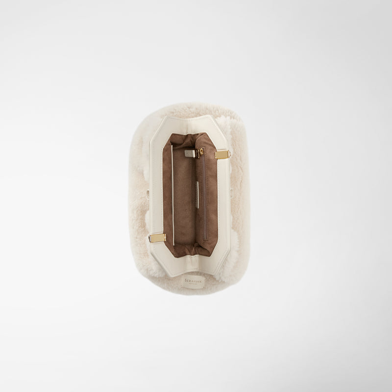 Serapian CLUTCH SECRET IN SHEARLING Lightning offer