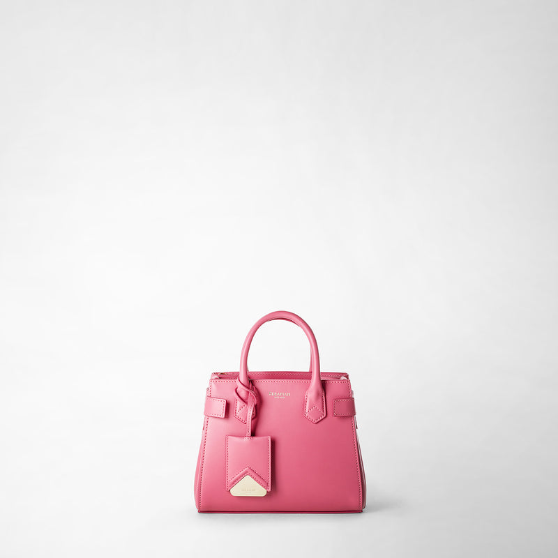 Serapian Mini meline' handbag in seta leather petal Grandi sconti