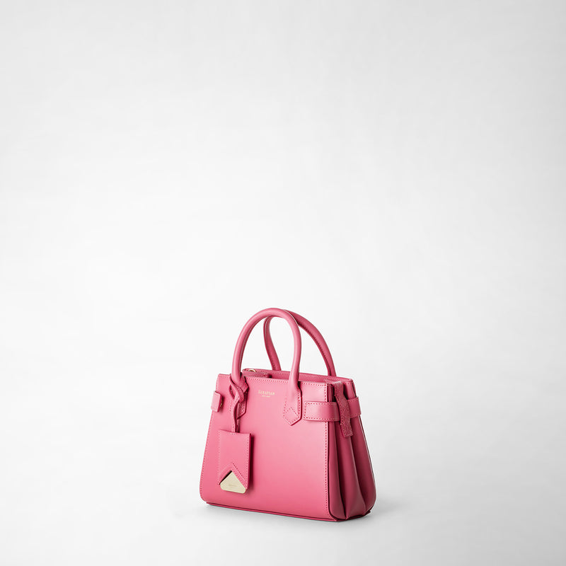 Serapian Mini meline' handbag in seta leather petal Grandi sconti