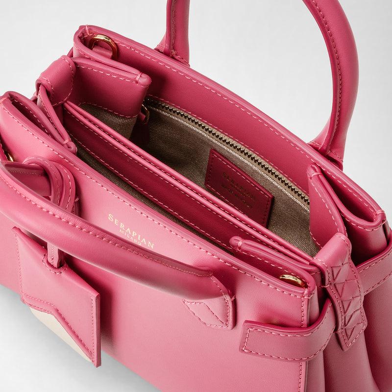 Serapian Mini meline' handbag in seta leather petal Grandi sconti