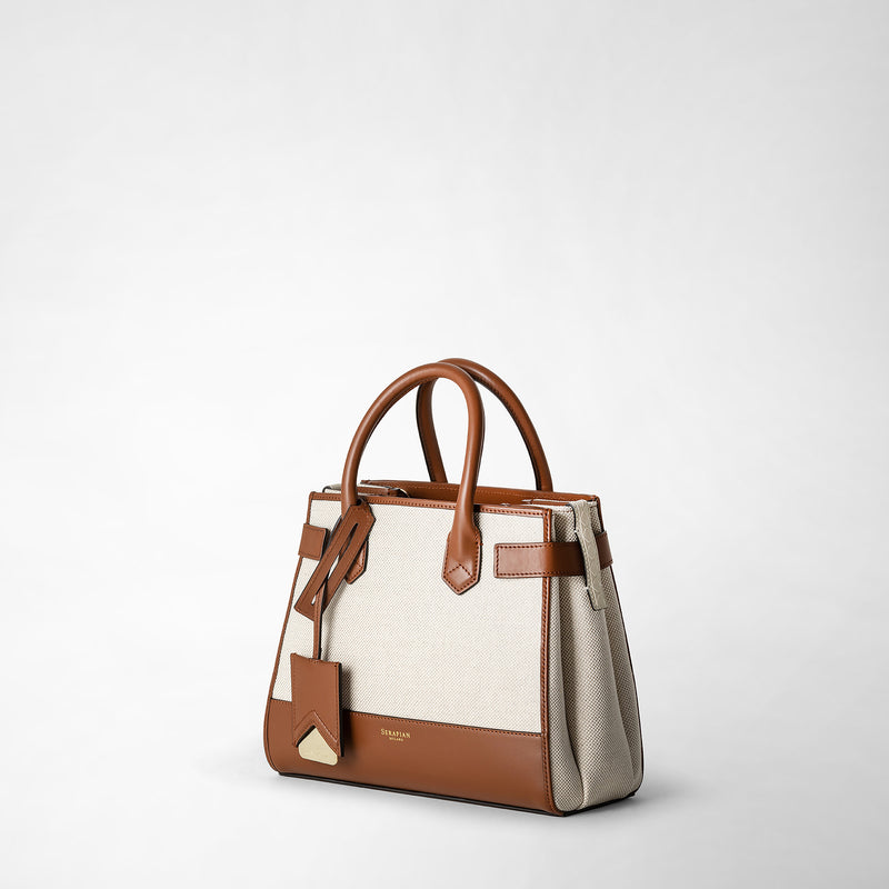 Serapian Borsa a mano meliné in canvas e mosaico Liquidazione