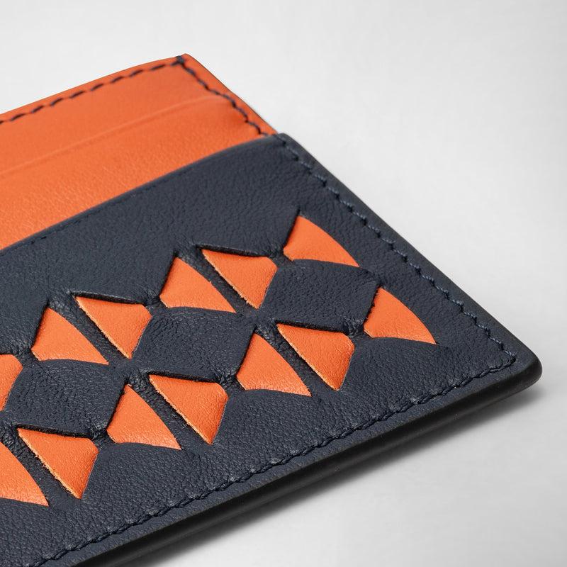 Serapian 4-card holder in mosaico navy blue orange Comprane uno, ottenene uno gratis