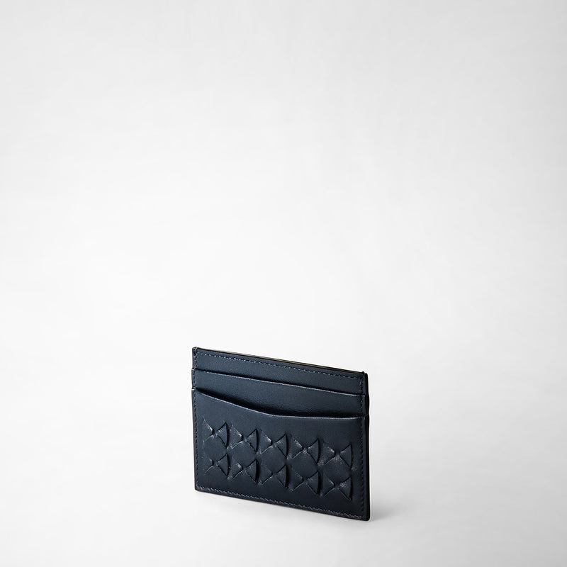 Serapian 4-card holder in mosaico navy blue Offerte giornaliere