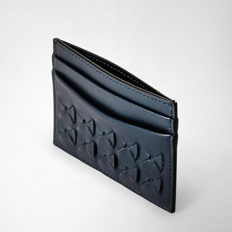 Serapian 4-card holder in mosaico navy blue Offerte giornaliere
