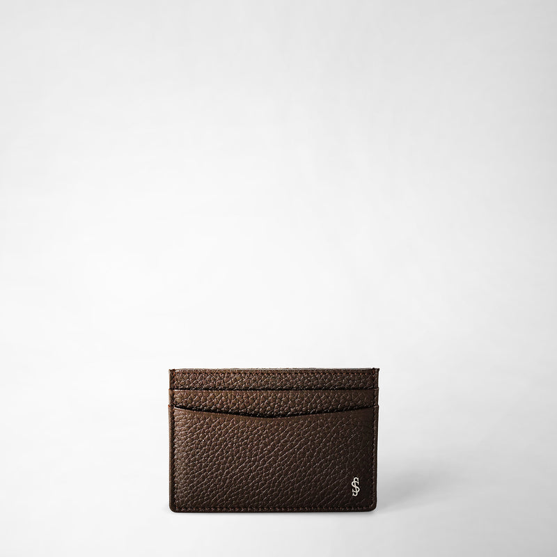 Serapian Portacarte per 4 carte in pelle cachemire espresso Enormi risparmi