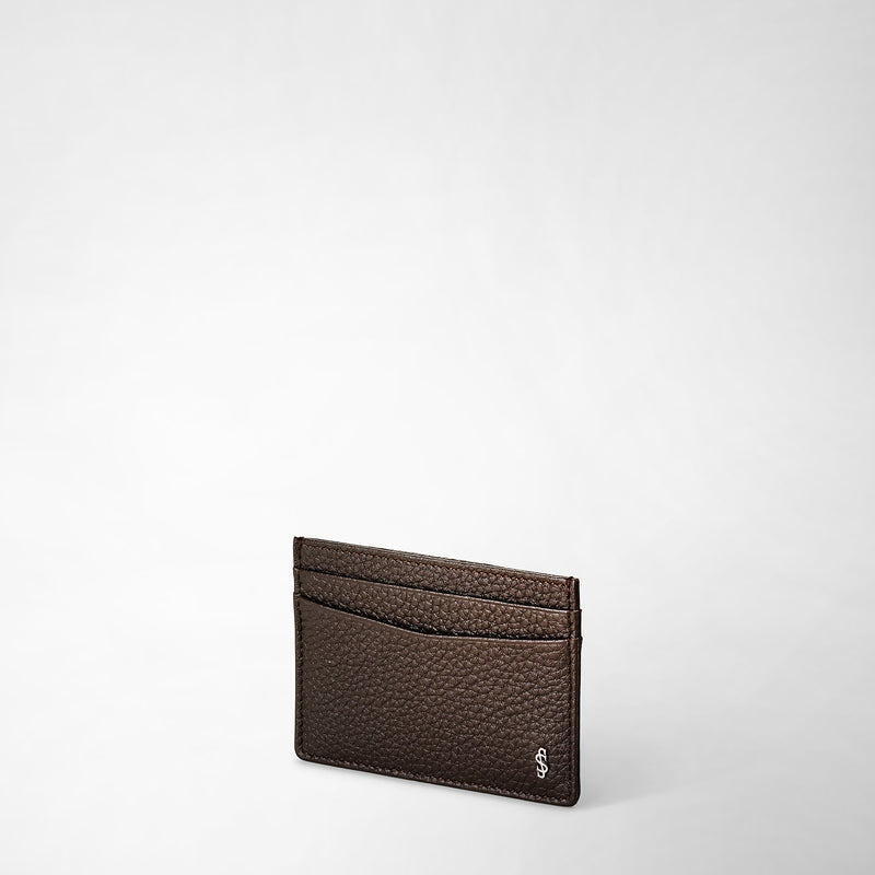 Serapian Portacarte per 4 carte in pelle cachemire espresso Enormi risparmi