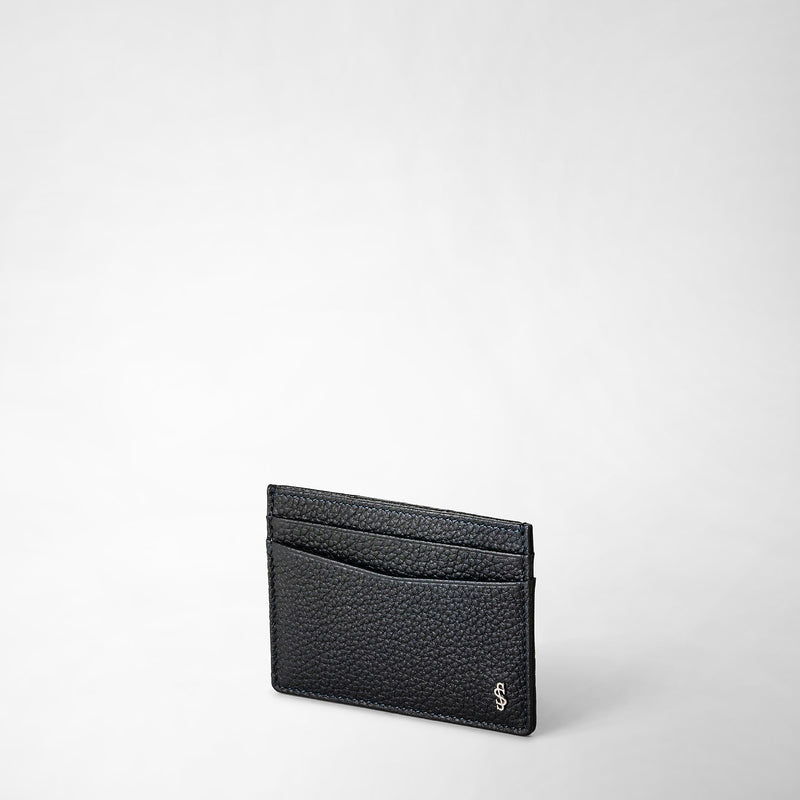 Serapian Portacarte per 4 carte in pelle cachemire blu Sconti VIP