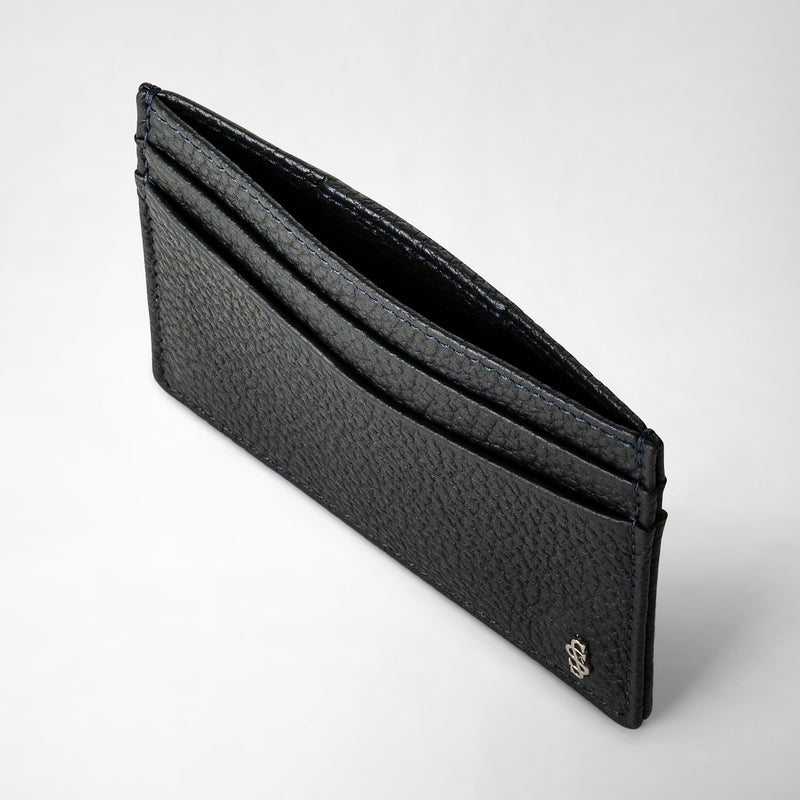 Serapian Portacarte per 4 carte in pelle cachemire blu Sconti VIP
