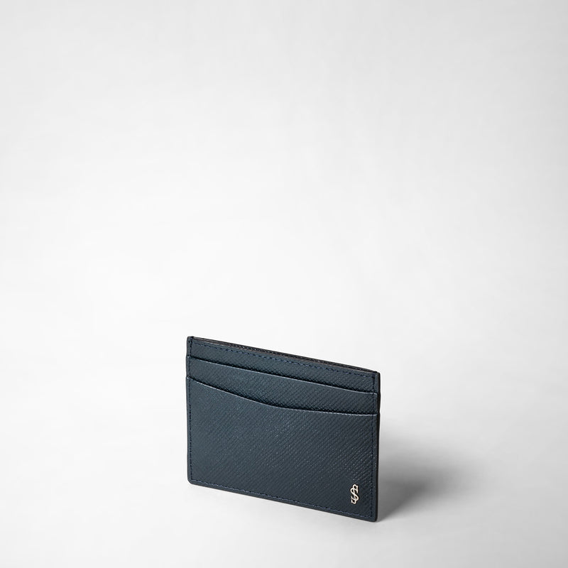 Serapian Portacarte per 4 carte in pelle evoluzione blu navy ACQUISTA ORA
