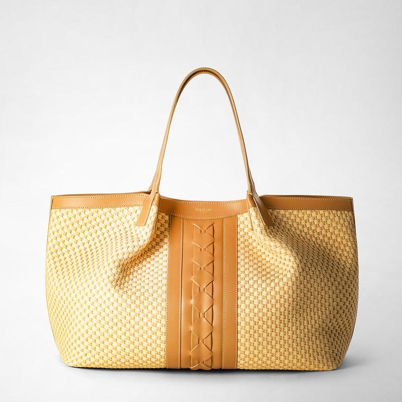 Serapian TOTE BAG SECRET IN RAFIA E PELLE SETA Fino al 60% di sconto