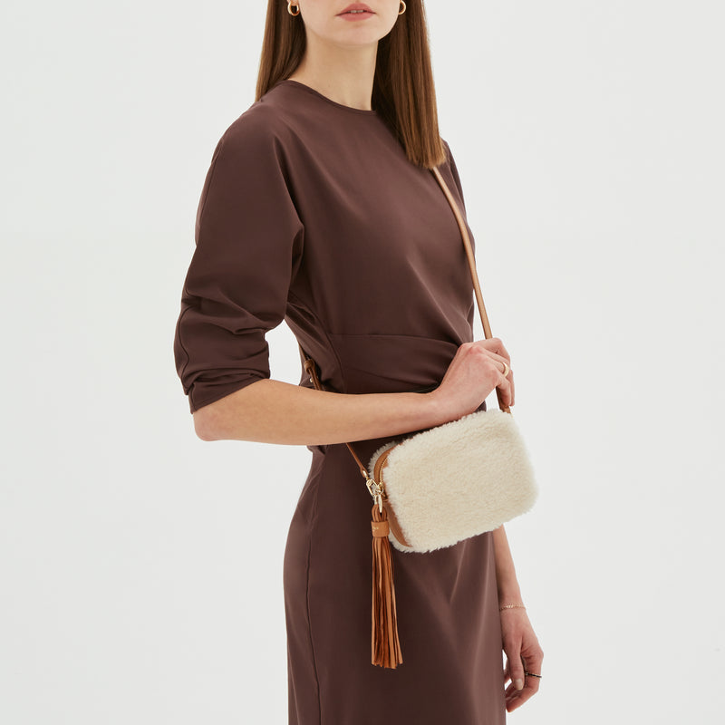 Serapian BORSA MINI IN SHEARLING Fino al 65% di sconto
