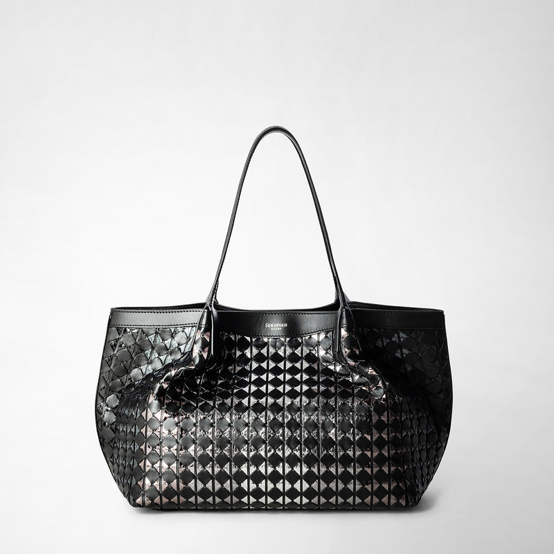 Serapian TOTE BAG SECRET PICCOLA IN MOSAICO ED ELAPHE Offerta speciale della fabbrica