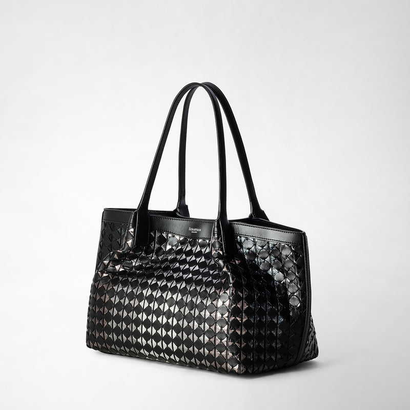 Serapian TOTE BAG SECRET PICCOLA IN MOSAICO ED ELAPHE Offerta speciale della fabbrica