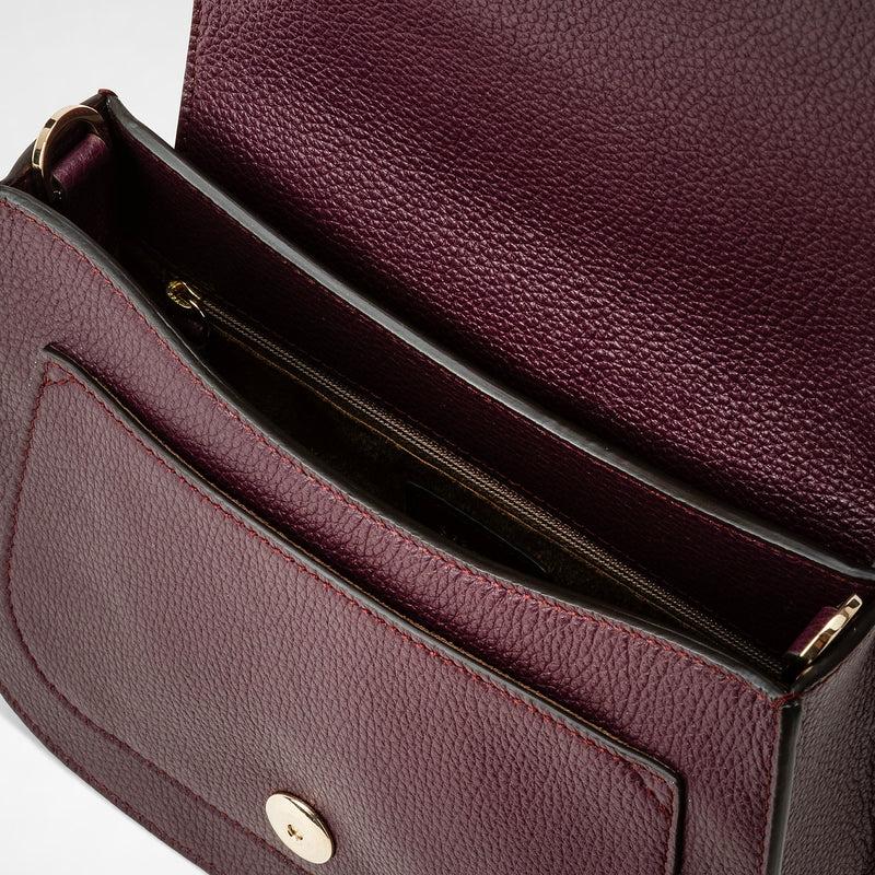 Serapian BORSA LUNA CROSSBODY IN PELLE RUGIADA Sostegno trimestrale