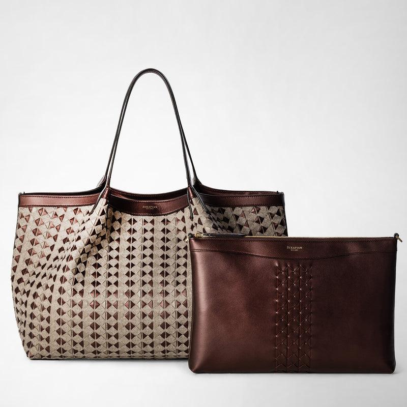 Serapian TOTE BAG SECRET IN LANA E MOSAICO Fino al 55% di sconto