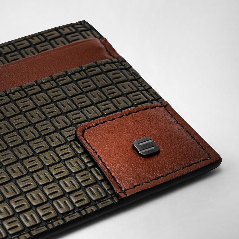 Serapian 4-card holder in stepan 72 kaki and cuoio Duty-free