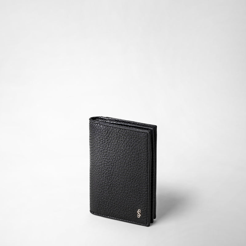 Serapian Portacarte in pelle cachemire nero Sconto