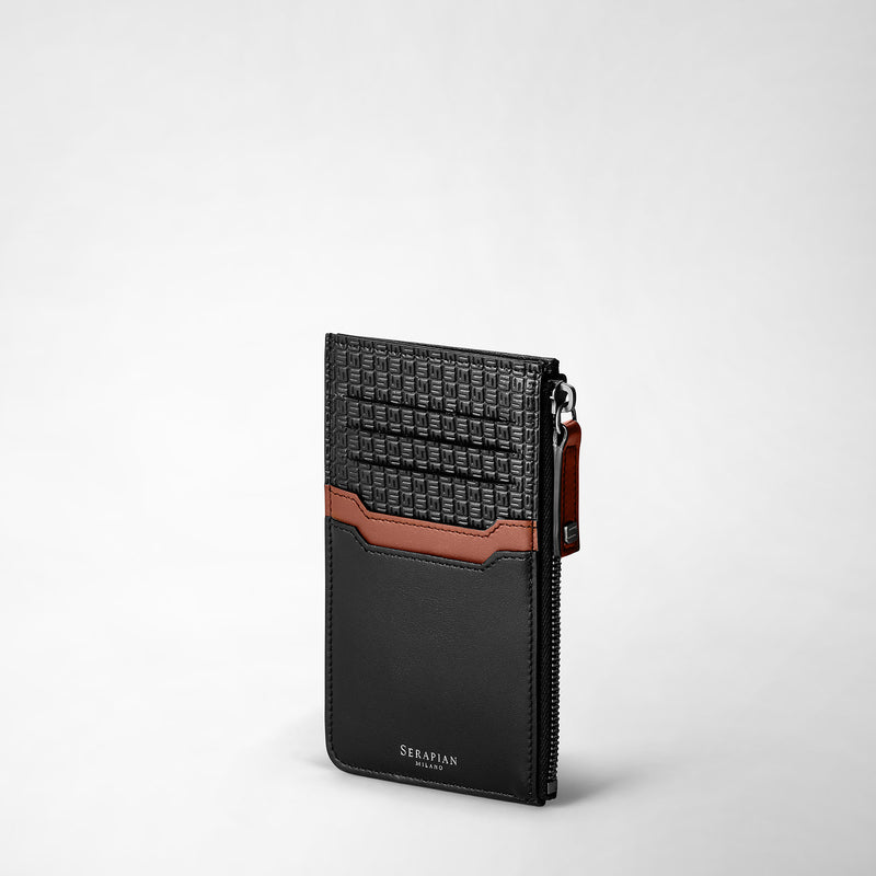 Serapian PORTACARTE CON ZIP IN STEPAN 72 Vendita Economica