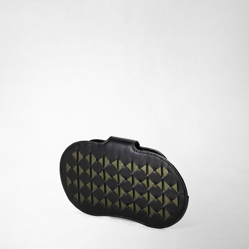 Serapian Glasses holder in mosaico eclipse black moss green Offerta speciale