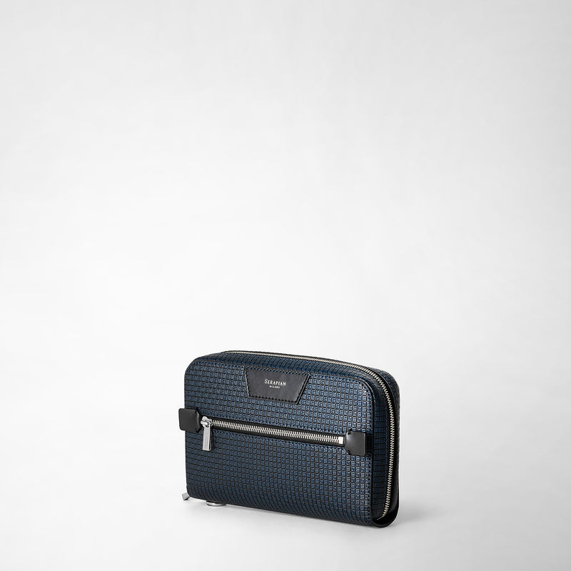 Serapian Pochette in stepan blu oceano-nero Cyber Monday