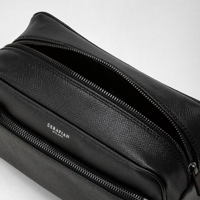 Serapian Wash bag recycled twill evoluzione eclipse black Offerta natalizia