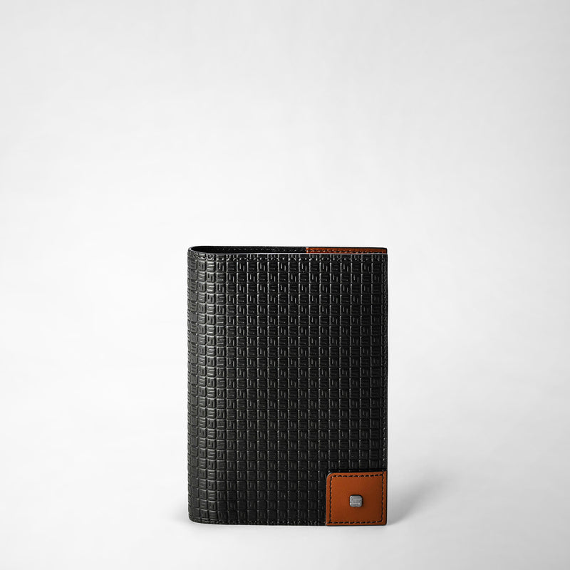 Serapian Passport holder in stepan 72 black cuoio Latest fashion