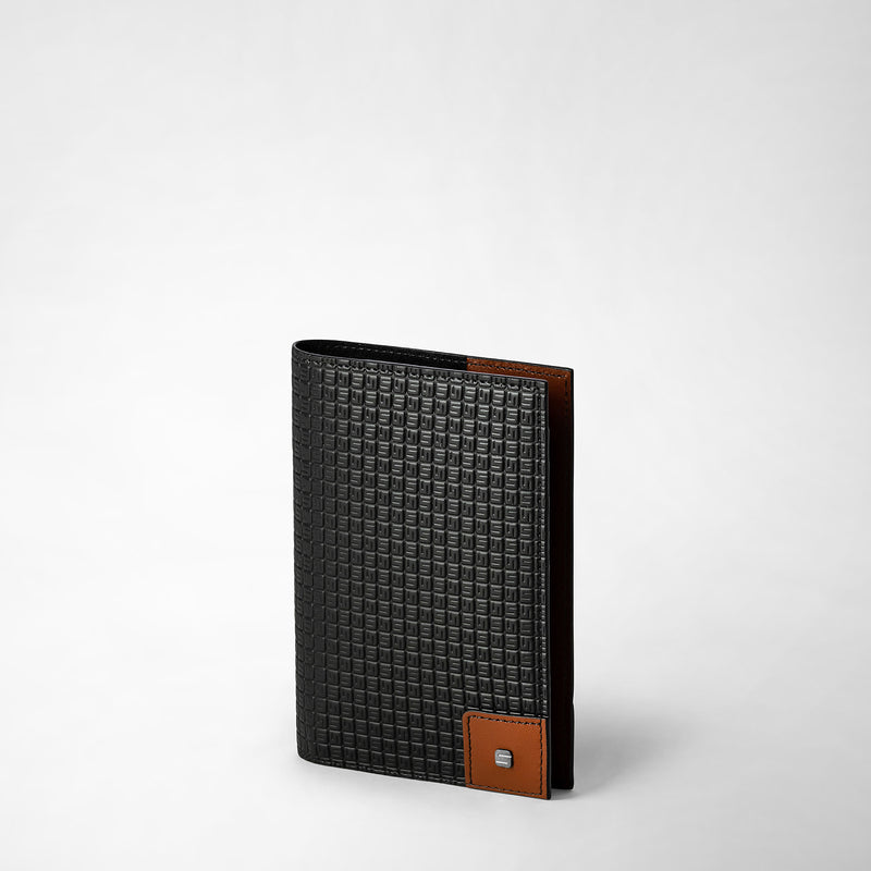 Serapian Passport holder in stepan 72 black cuoio Latest fashion