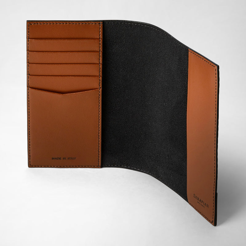 Serapian Passport holder in stepan 72 black cuoio Latest fashion