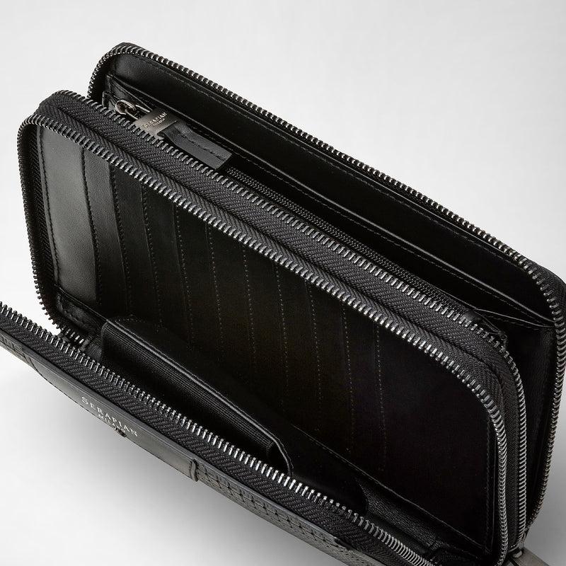 Serapian POCHETTE DA VIAGGIO CON ZIP DOPPIA IN STEPAN Offerte esclusive