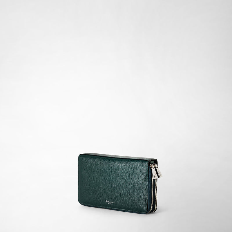 Serapian POCHETTE DA VIAGGIO CON ZIP DOPPIA IN PELLE EVOLUZIONE Grandi sconti