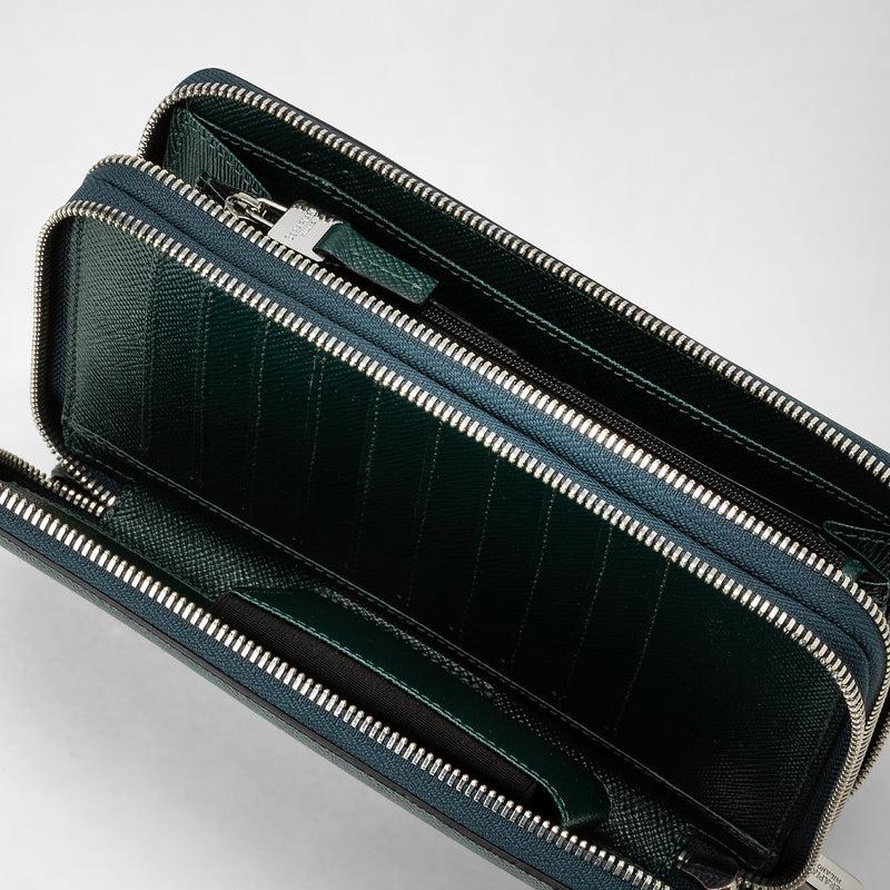 Serapian POCHETTE DA VIAGGIO CON ZIP DOPPIA IN PELLE EVOLUZIONE Grandi sconti
