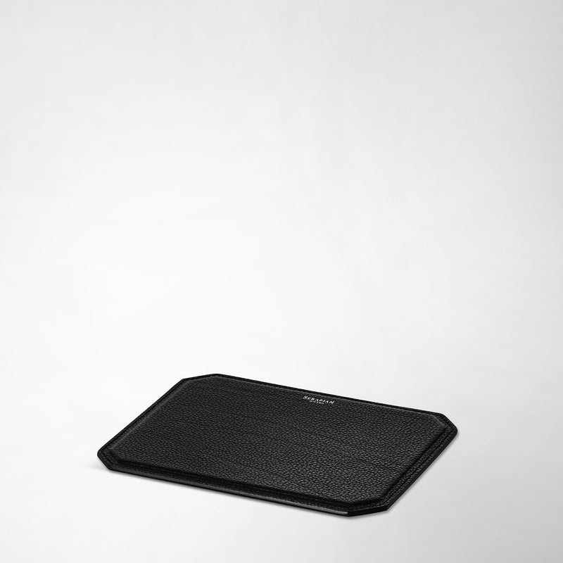 Serapian Mouse pad in cachemire leather black Super Saving Price