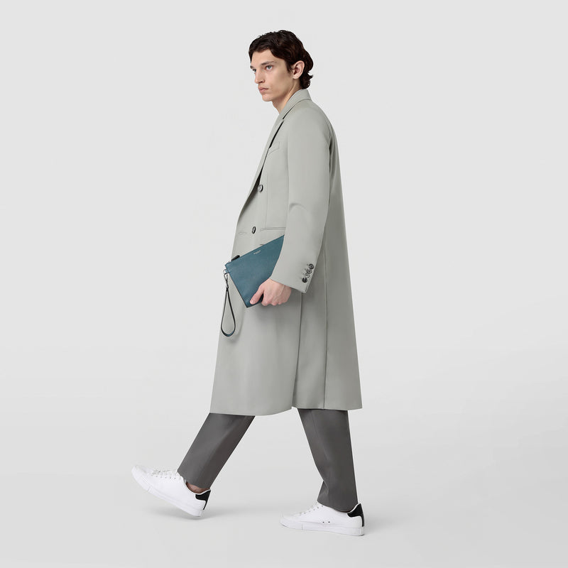 Serapian POCHETTE CON ZIP IN PELLE CACHEMIRE Duty-free