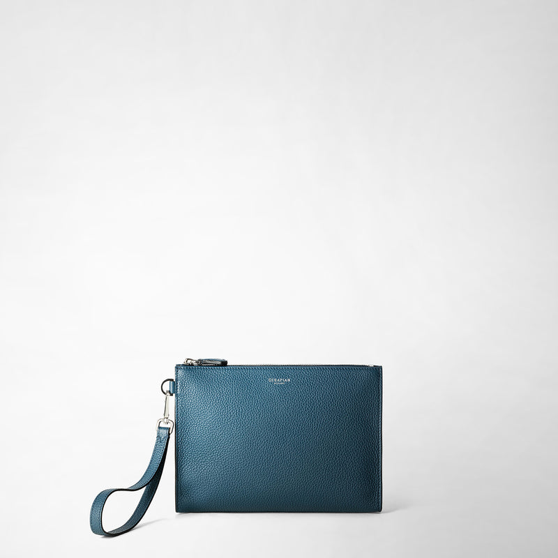 Serapian POCHETTE CON ZIP IN PELLE CACHEMIRE Duty-free