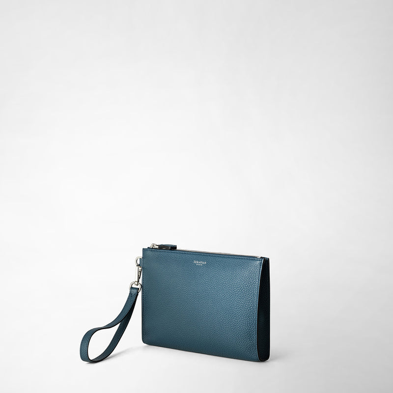Serapian POCHETTE CON ZIP IN PELLE CACHEMIRE Duty-free