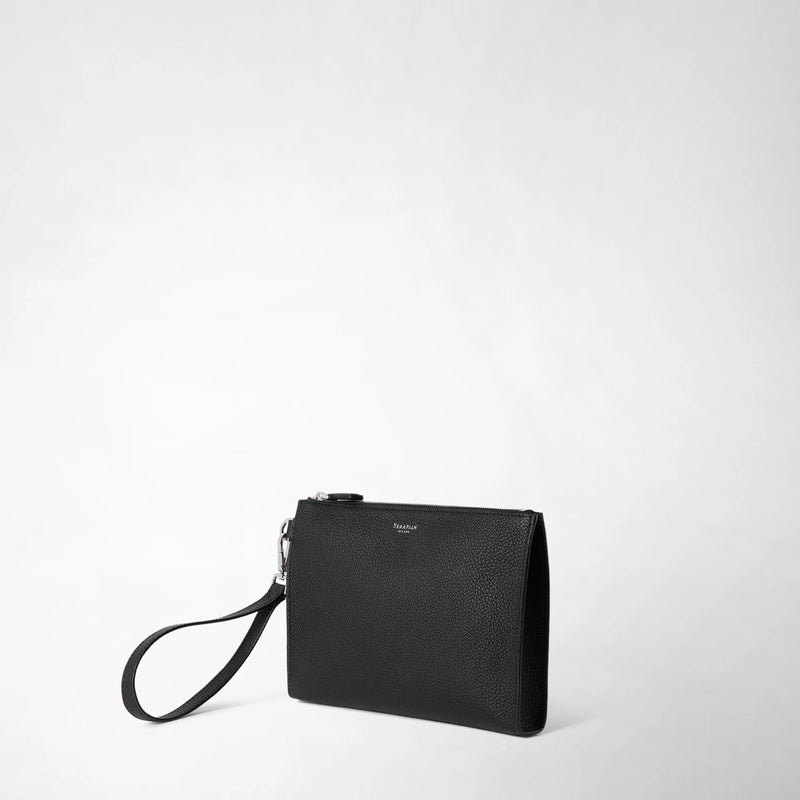 Serapian POCHETTE CON ZIP IN PELLE CACHEMIRE Sottocosto