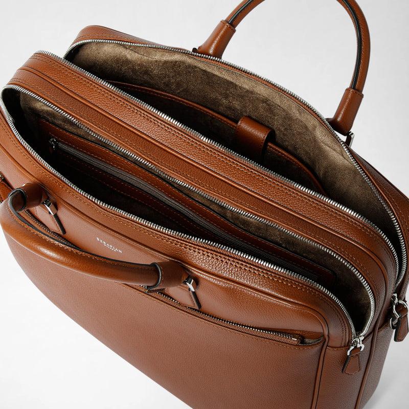 Serapian BORSA BUSINESS GRANDE IN PELLE CACHEMIRE Novità