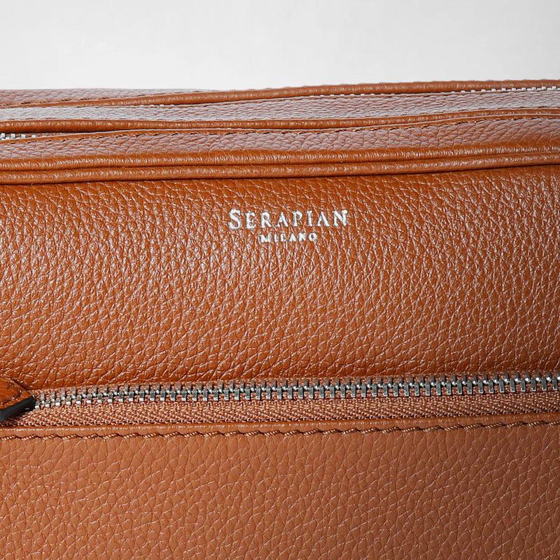 Serapian TROUSSE DA BAGNO CON DOPPIA ZIP IN PELLE CACHEMIRE Presa