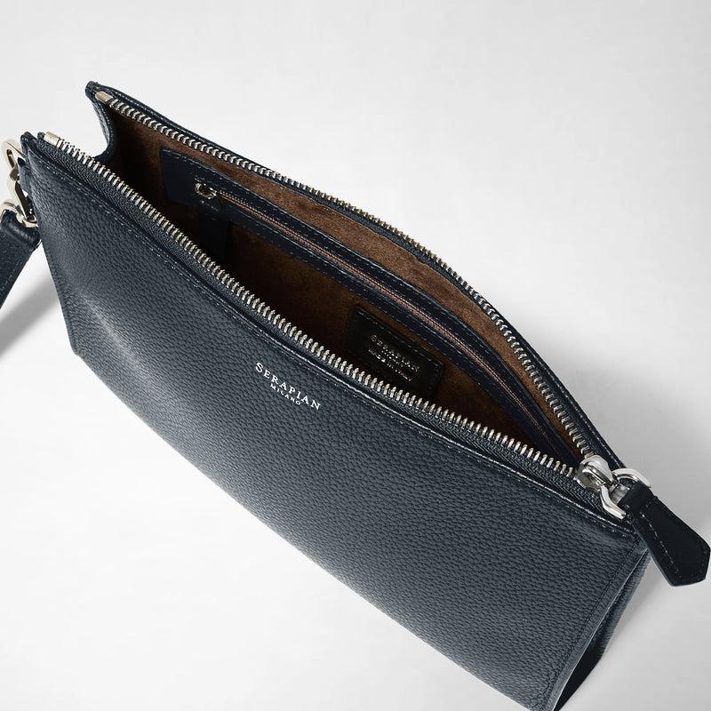 Serapian POCHETTE CON ZIP IN PELLE CACHEMIRE Saldi Di Fabbrica